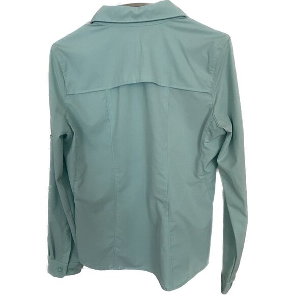 Rei Green Long Sleeve Fishing Shirt Outdoor Vented Woman Size S - Picture 2 of 7